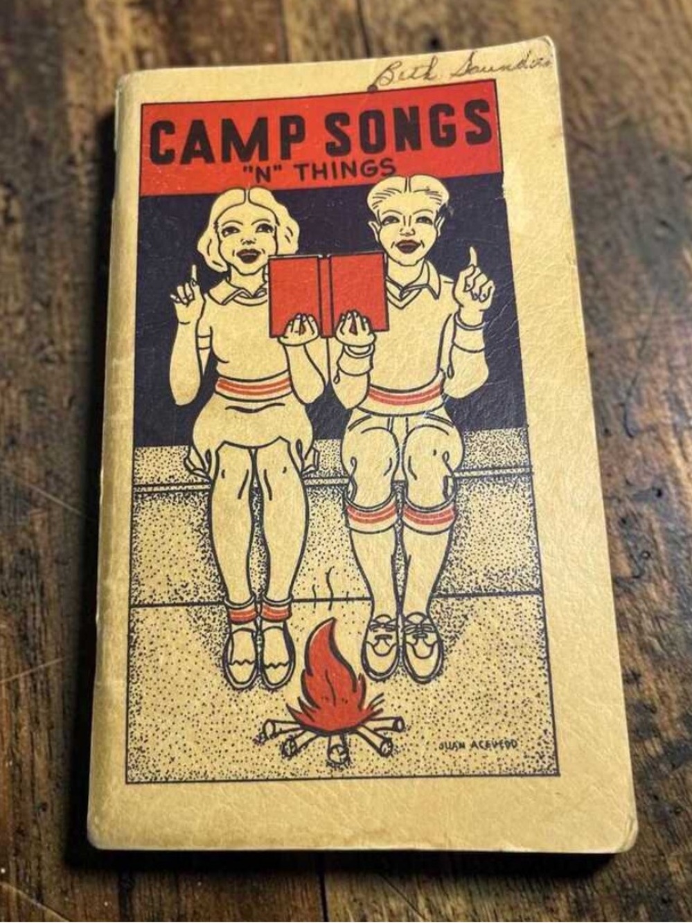 Vintage 1939 Camp Songs N Things Book